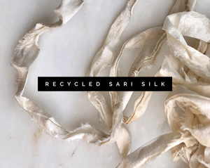 Upcycled Silk Sari Ribbon