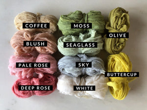 Upcycled Silk Chiffon Sari Ribbon