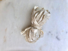 Load image into Gallery viewer, 10 yard bundle, cream recycled silk sari ribbon