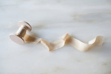 Load image into Gallery viewer, Creme Brûlée, taupe silk ribbon
