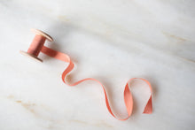 Load image into Gallery viewer, Coral, pink silk ribbon