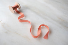 Load image into Gallery viewer, Coral, pink silk ribbon