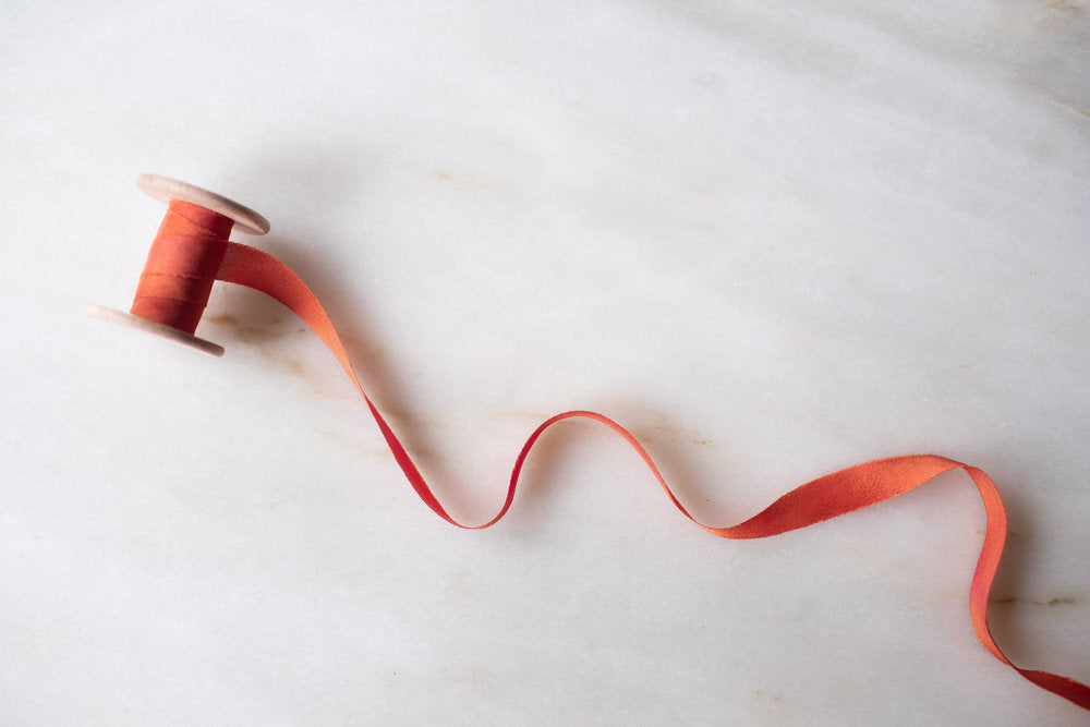 Sedona, sandstone red silk ribbon