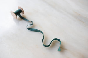 Wildwood, forest green silk ribbon