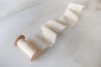 Champagne, Cream Silk Chiffon Ribbon