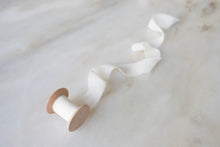 Load image into Gallery viewer, White, Narrow Silk Chiffon Ribbon