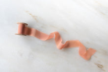 Load image into Gallery viewer, Coral, Silk Chiffon Ribbon