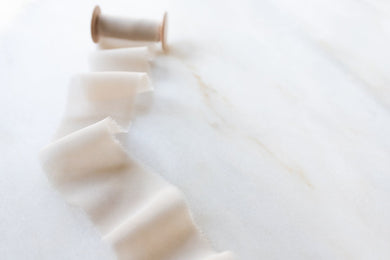 Cloud Grey, Silk Chiffon Ribbon
