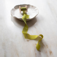 Load image into Gallery viewer, Chartreuse, green silk ribbon