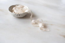 Load image into Gallery viewer, Champagne, narrow cream silk ribbon