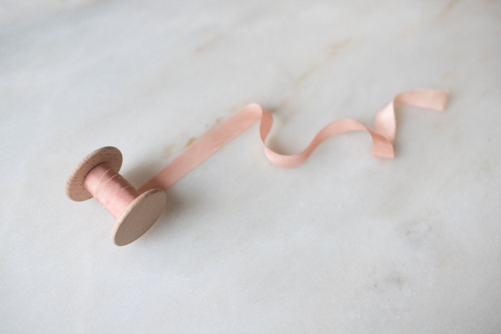 Toinette, blush silk ribbon