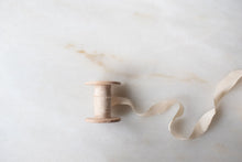 Load image into Gallery viewer, Meringue, narrow cream silk ribbon