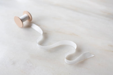 Pearl, narrow silk ribbon