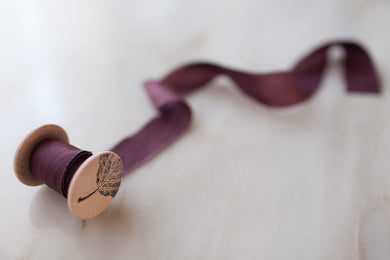Merlot silk ribbon