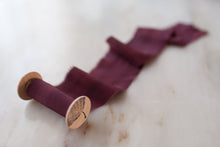 Load image into Gallery viewer, Merlot silk ribbon