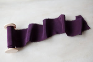 Maeve, violet silk ribbon
