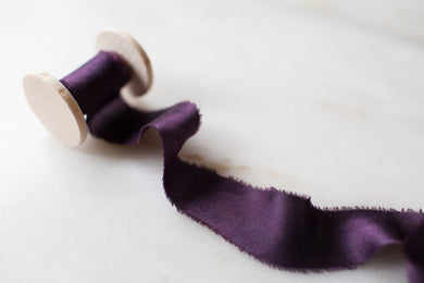 Maeve, violet silk ribbon