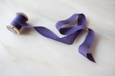 Night, purple silk ribbon