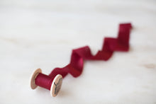 Load image into Gallery viewer, Crimson, red silk ribbon