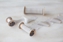 Load image into Gallery viewer, Cloud, narrow grey silk ribbon